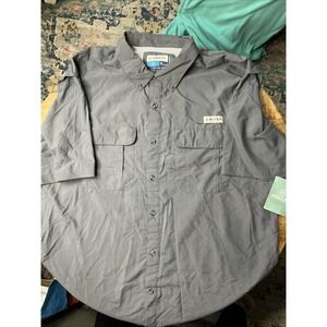 Magellan Men XL Fish Gear Shirt Laguna Madre Relax Fit Button Down Short Sleeve